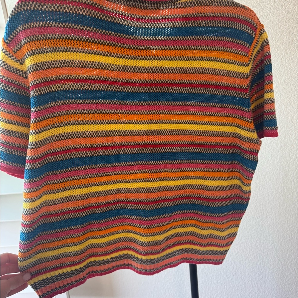 Re/Done Multicolor Striped Button Down Shirt - image 8